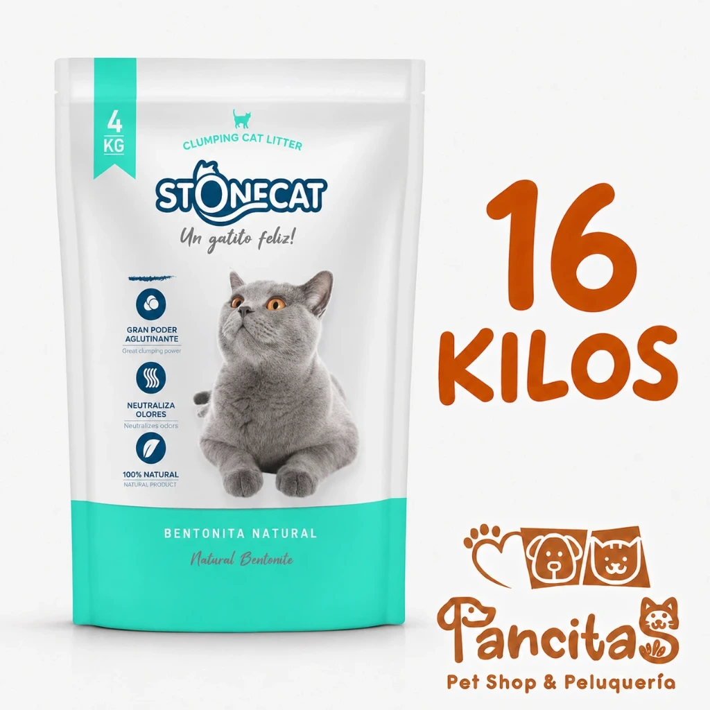 [502] PIEDRITAS BENTONITA AGLUTINANTES STONE CAT 16KG PROMO
