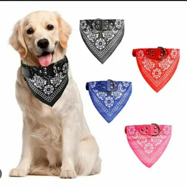 COLLAR CON BANDANA SIMIL CUERO GRANDE 52CM