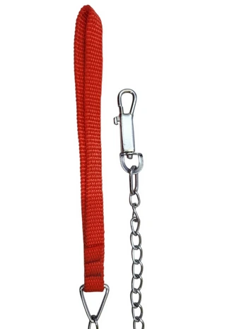 CORREA CADENA LARGA MOSQUETON CHICO ROJA