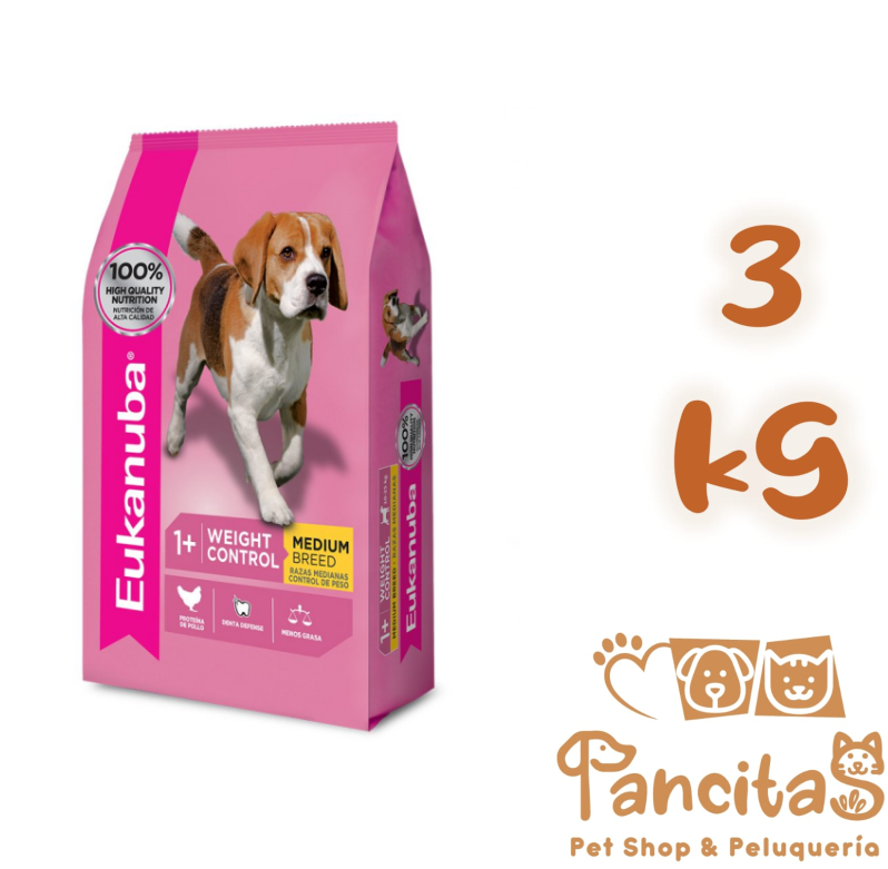 EUKANUBA  WEIGHT CONTROL MEDIUM 3KG