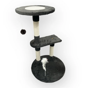 RASCADOR 3 NIVELES CON PELOTA Y RATA RESORTE 65x40CM