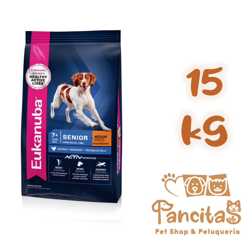 EUKANUBA  SENIOR +7 MEDIUM 15KG PROMO