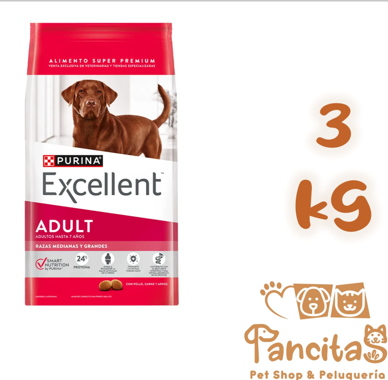 EXCELLENT DOG ADULT MED/GR 3KG