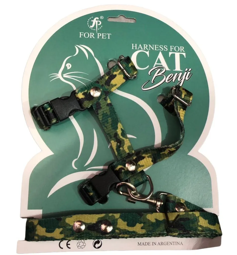 [BENJI] CONJUNTO ARNES CORREA GATO / PERRO CH REGULABLE