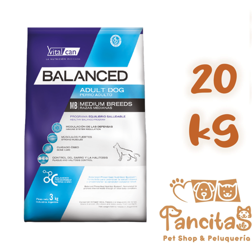 [VC] VITAL CAN BALANCED  DOG ADULT MEDIUM 20KG PROMO