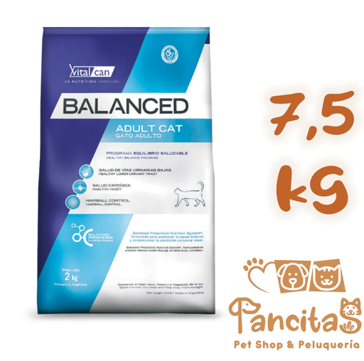 [VC] VITAL CAN BALANCED  CAT ADULT 7,5KG PROMO