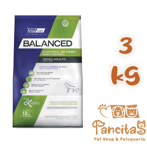 [VC] VITAL CAN BALANCED  DOG ADULT CONTROL DE PESO 3KG