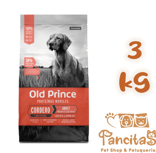 OLD PRINCE DERMA CORDERO Y ARROZ SIN TACC 3KG