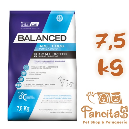 [VC] VITAL CAN BALANCED  DOG ADULT SMALL 7,5KG PROMO