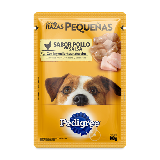 PEDIGREE POUCH DOG ADULTO POLLO RAZAS PEQUEÑAS 100GR PROMO (6x5)