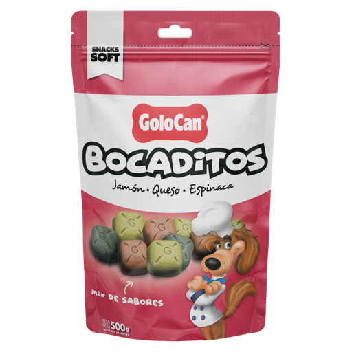 [GC] GOLOCAN BOCADITOS SABOR JAMON QUESO ESPINACA 500GR