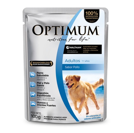 OPTIMUM POUCH DOG ADULTO POLLO PROMO (4X3)