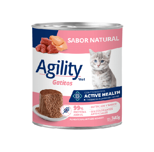 AGILITY CAT KITTEN LATA ALIMENTO HUMEDO NATURAL 340GR PROMO (2x1)