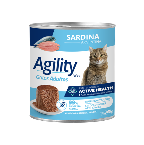 AGILITY CAT LATA ALIMENTO HUMEDO SARDINA 340GR