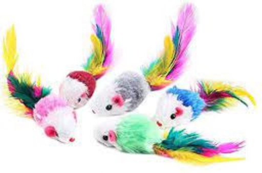 JUGUETE GATO / RATA CON PLUMA