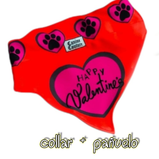 CANINE COUTURE COLLAR Y BANDANA SAN VALENTIN