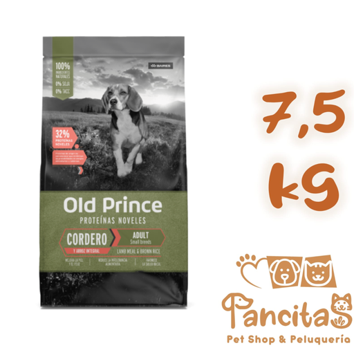 OLD PRINCE DERMA CORDERO Y ARROZ SMALL 7,5KG