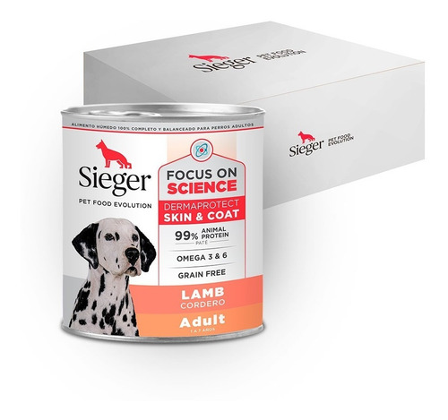 SIEGER DOG DERMA CORDERO LATA 340GR Promo 2x1