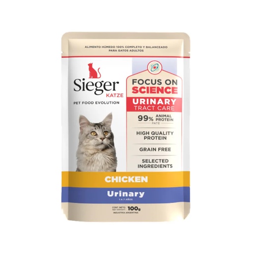 SIEGER CAT KATZE URINARY POLLO POUCH 100GR