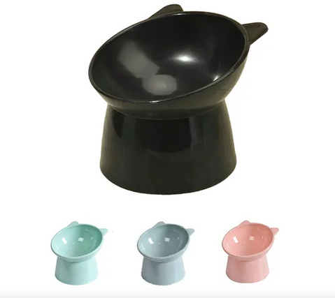 [P136] COMEDERO ELEVADO FORMA GATO INDIVIDUAL