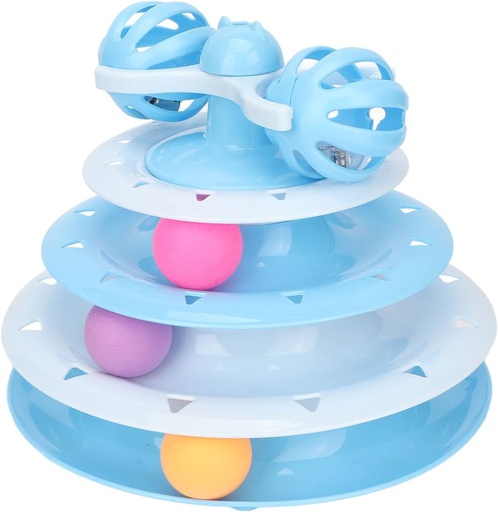 [25180] JUGUETE GATO INTERACTIVO 3 PISOS PELOTAS SONAJERO