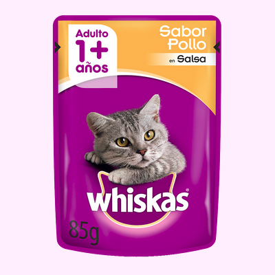 WHISKAS POUCH ADULTO POLLO SALSA PROMO 5+1
