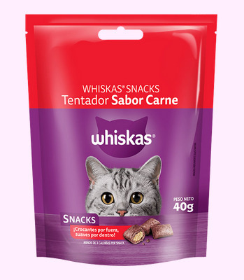 WHISKAS SNACK SABOR CARNE 40Gr PROMO (4+1)