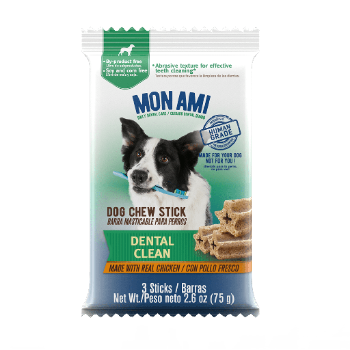 MON AMI SNACKS DOG TREAT DENTAL CLEAN 3 UNIDADES / 75GR