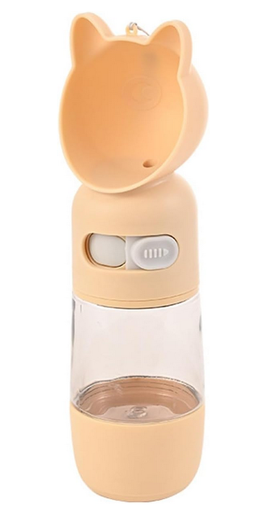[24426] BEBEDERO BOTELLA PORTATIL CARITA AGUA Y COMIDA