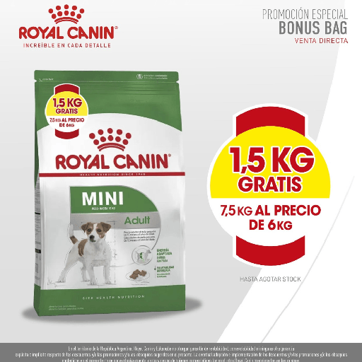 ROYAL CANIN DOG ADULT MINI 6+1,5KG Regalo