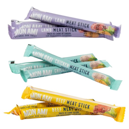 MON AMI MEAT STICK SNACK INDIVIDUAL 12GR (TODOS - BEEF / LAMB / CHICKEN)