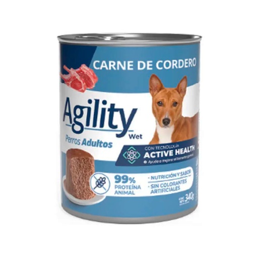 AGILITY DOG LATA ALIMENTO HUMEDO CORDERO 340GR