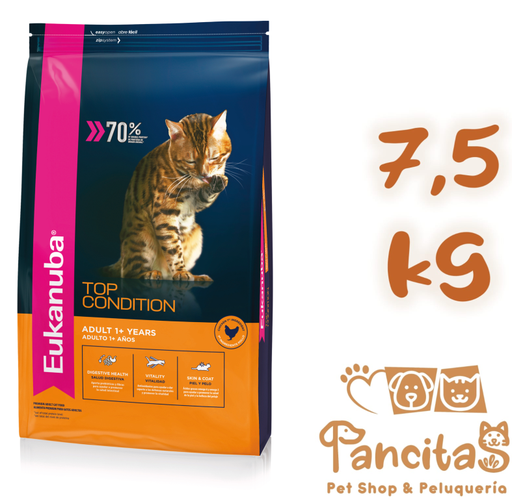 EUKANUBA CAT ADULTO TOP CONDITION 7,5KG PROMO