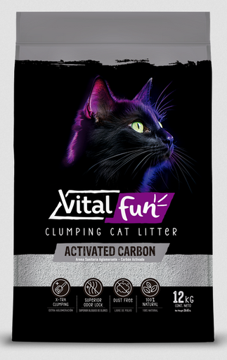 PIEDRITAS AGLUTINANTES VITALFUN CARBON ACTIVADO 12KG