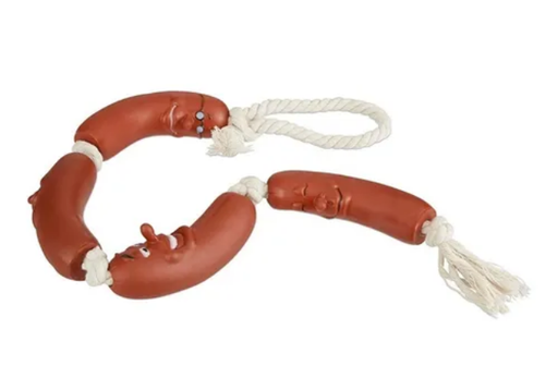 [P406] JUGUETE 4 SALCHICHAS CON SOGA