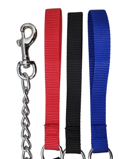 [P351-40] CORREA CADENA MOSQUETON REFORZADO MANIJA SOFT ANCHA 4mmx1.2m