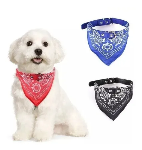 [25248] COLLAR CON BANDANA SIMIL CUERO CHICO 39CM