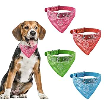 [25249] COLLAR CON BANDANA SIMIL CUERO MEDIANO 44CM